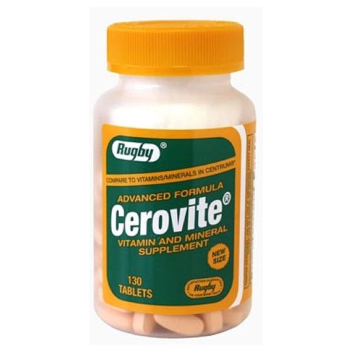 Multivitamin Supplement Cerovite Vitamin A / Cholcalciferol / Calcium 3500 IU - 400 IU - 200 mg Stre 1 Each By Rugby