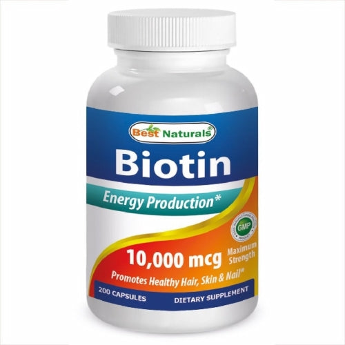 Best Naturals, Biotin, 10000 mcg, 200 Caps