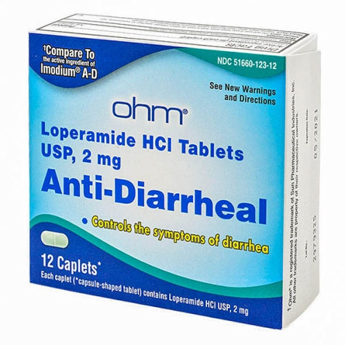 Loperamide 2 mg 12 Caplets By Ohm
