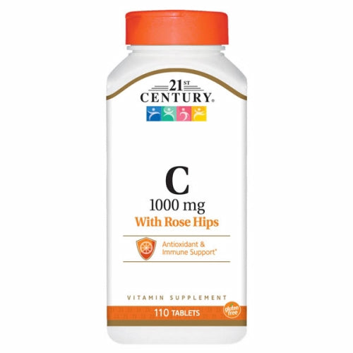 Vitamin C with Rose Hips 110 Tabs By 21st Century
