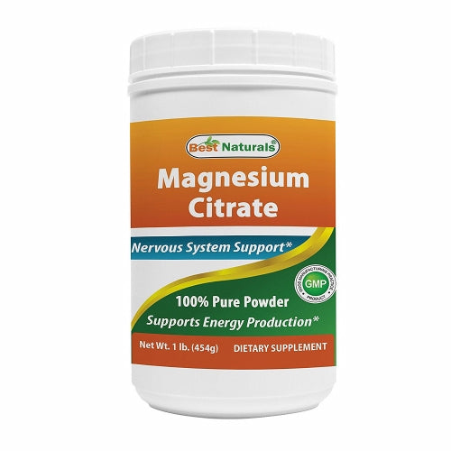 Magnesium Citrate Powder 1 lb By Best Naturals