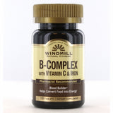 Windmill Health, Vitamin B Complex With Iron, 100 Tabs