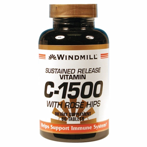 Windmill Health, Vitamin C with Rose Hips, 1500mg, 60 Tabs