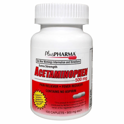 Acetaminophen 100 Caplets By Plus Pharma