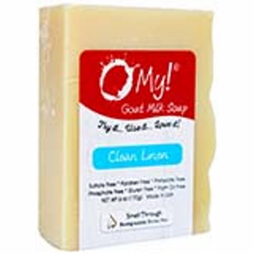 O MY!, Goat Milk Soap Bar, Clean Linen 6 Oz