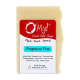 O MY!, Goat Milk Soap Bar, Fragrance Free 6 Oz