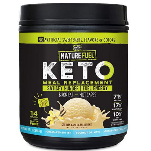 Keto Meal Replacement Shake Vanilla 14 Servings by Natural Fuel