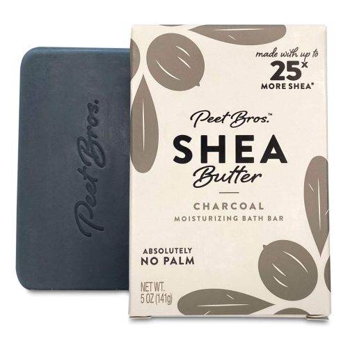 Shea Butter Bar Soap Charcoal 5 Oz By Peet Bros