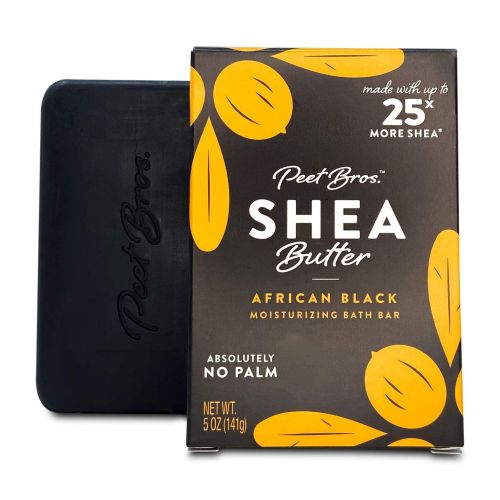 Shea Butter Bar Soap African Black 5 Oz By Peet Bros
