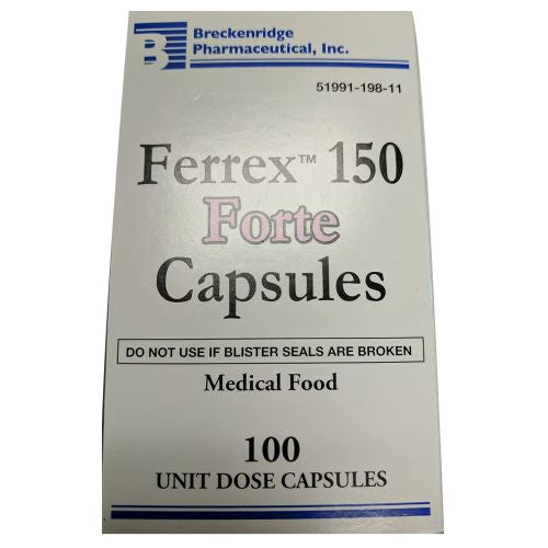 Ferrex 150 Forte Capsules 100 Count By Breckenridge