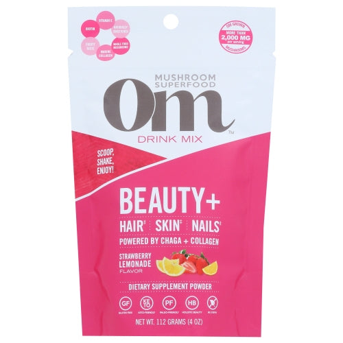 Beauty Plus Strawberry Lemonade 4 Oz By Om Mushrooms