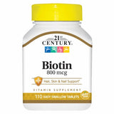 21st Century, Biotin, 800 mcg, 110 Tabs