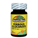 Nature's Blend, Nature's Blend Ferrous Gluconate Tablets, 324 mg, 100 Tabs