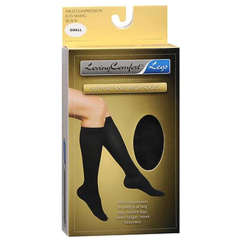 Scott Specialties, Loving Comfort Support Knee High Socks Mild Compression Black Small, 1 Each