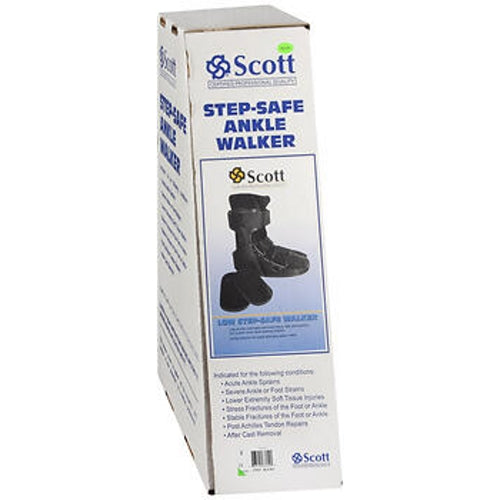 Scott Low Step-Safe Ankle Walker C7001 Black Medium 1 Each By Scott Specialties