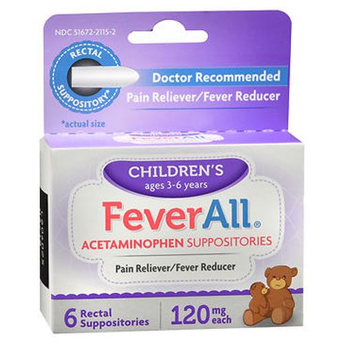 Feverall, Feverall Children'S Acetaminophen Suppositories, 6 Each