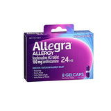 Allegra, Allegra Allergy 24 Hr Gelcaps, 8 Each