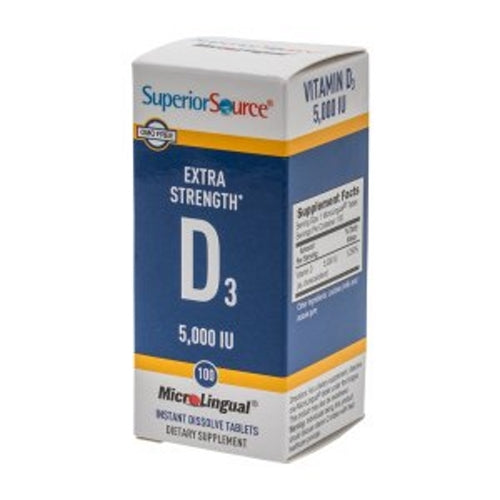 Superior Source, Vitamin D3, 5000 IU, 100 Tabs