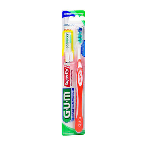 Gum, Gum Super Tip Toothbrush Medium - Regular, 1 Each