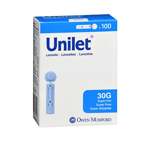 Lancet, Unilet Super Thin 30G Lancets Single-Use Sterile, 100 Each