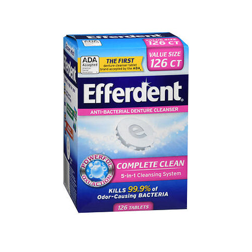 Efferdent, Efferdent Anti-Bacterial Denture Cleanser, 126 Tabs