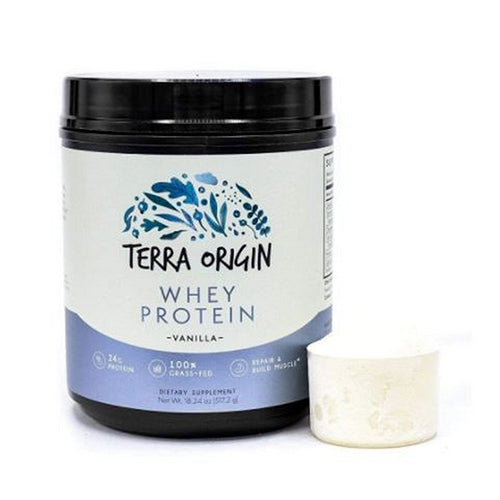 Grass-Fed Whey Protein Vanilla 18.24 Oz By Terra Origin