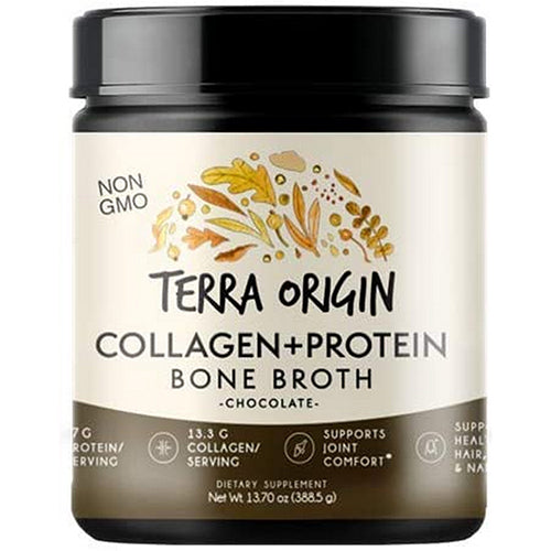 Collagen Plus Protein Chocolate 13.70 Oz By Terra Origin