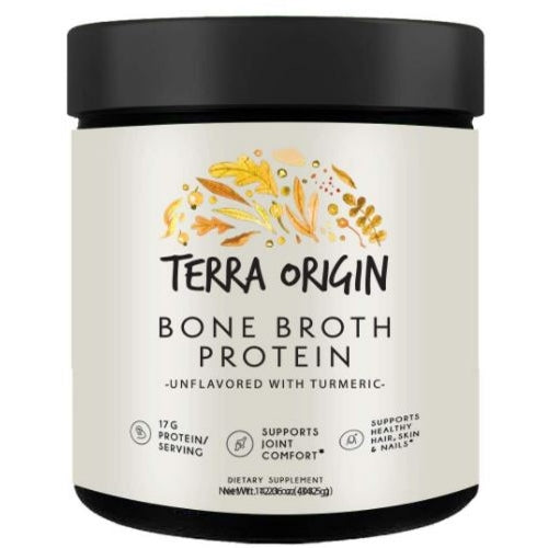 Bone Broth Protein with Turmeric 342 gm By Terra Origin