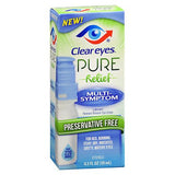 Clear Eyes Pure Relief Lubricant Redness Reliever Eye Drops Multi-Symptom 1 Each by Clear Eyes
