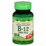 Nature's Truth, Nature's Truth B-12 Fast Dissolve Tabs Natural Berry Flavor, 5000 mcg, 60 Tabs