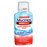 Mucinex, Mucinex Sinus-Max Severe Congestion Relief Maximum Strength Clear & Cool Liquid, 6 Oz