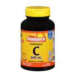 Sundance, Sundance Vitamin C Chewable Tablets Natural Orange Flavor, 500 mg, 90 Tabs