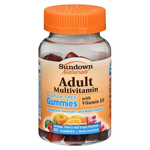 Sundown Naturals, Sundown Naturals Adult Multivitamin with Vitamin D3 Gummies Orange - Cherry and Grape Flavored, 50 Each