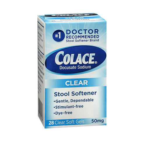Colace, Colace Clear Stool Softener Soft Gels, 28 Caps