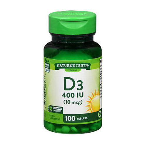 Nature's Truth, Nature'S Truth High Potency D3 Vitamin Tablets, 400 IU, 100 Tabs