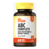 Sundance, Sundance Vitamins Abc Complete Adult Multivitamin & Mineral Formula Coated Caplets, 60 Tabs