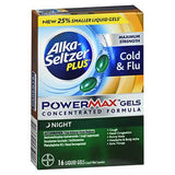 Alka-Seltzer, Alka-Seltzer Plus Maximum Strength Cold & Flu PowerMax Gels Day & Night, 16 Caps