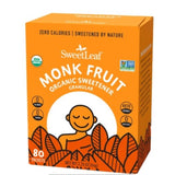 Sweetleaf Stevia, Monk Fruit Organic Sweetener Granular, 80 Count