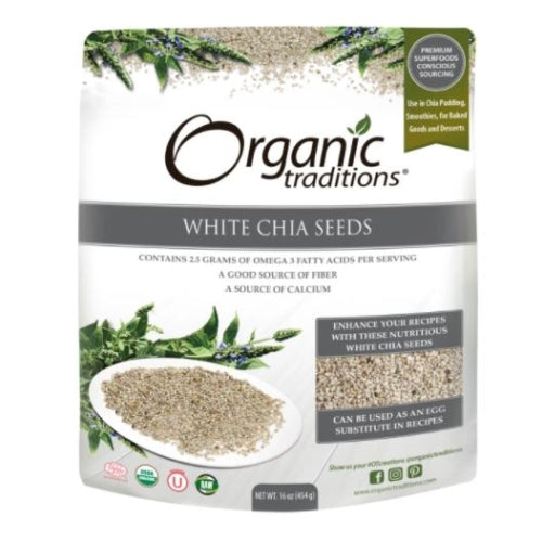 White Chia Seeds 16 Oz By Organic Traditions