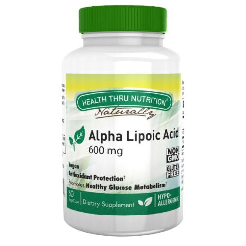 Alpha Lipoic 600 mg 60 Vegi Caps By Health Thru Nutrition