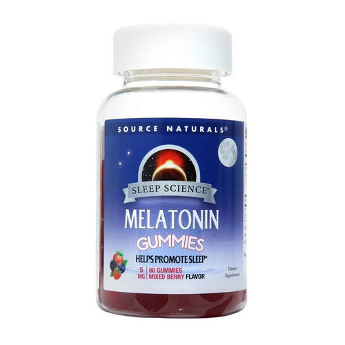 Sleep Science Melatonin Mixed Berry 5mg 60 Gummies by Source Naturals