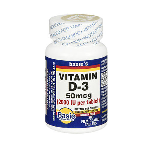 Basic Vitamins Natural Vitamin D-3 Count of 1 By Basic Vitamins