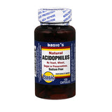Basic Vitamins Natural Acidophilus Capsules 100 Caps By Basic Vitamins