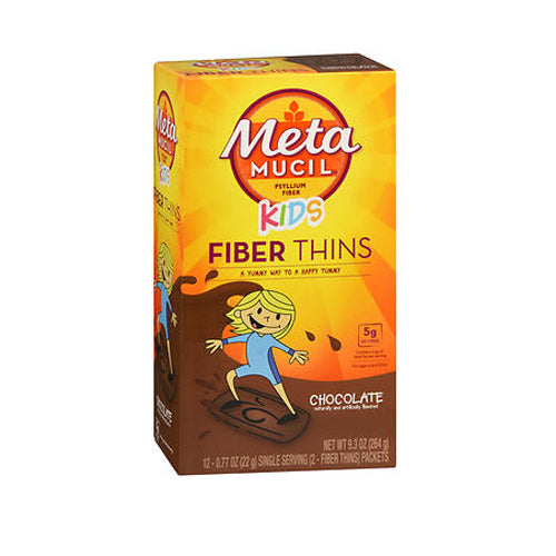 Meta Mucil Kids Fiber Thins Packets Chocolate 12 Count By Glide