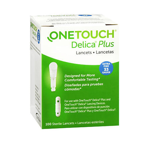 Onetouch Delica Plus Lancets Extra Fine 33 Gauge 100 Count By Onetouch