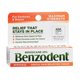 Benzodent, Benzodent Dental Pain Relieving Cream, 0.25 Oz