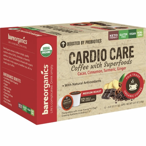 Cardio Care Coffee K Cup 12 Count By Bare Organics