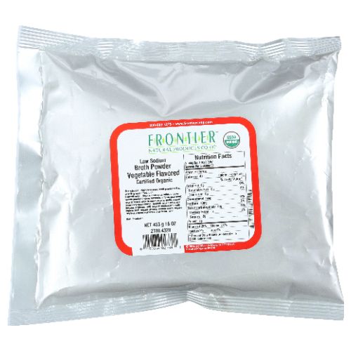 Organic Low Sodium Broth Powder Vegetable Flavored 16 Oz By Frontier Coop