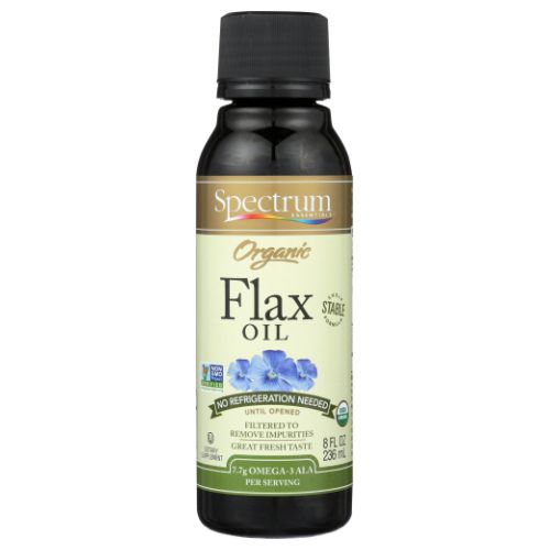 Organic Flax Oil 8 Oz By Spectrum Essentials