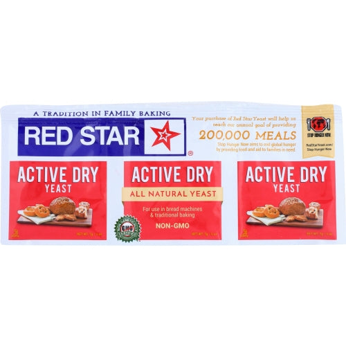 Red Star, Yeast Active Dry Env 3Pk, Case of 18 X 0.75 Oz